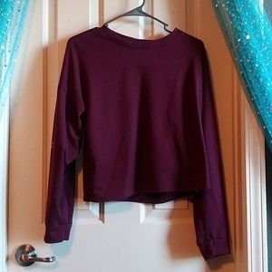 Juniors small long sleeve crop top